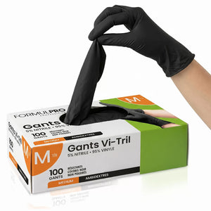 Gants Noirs VINI - Taille Medium (95% vinyle 5% nitrile) - KUSTER